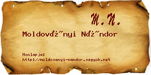 Moldoványi Nándor névjegykártya