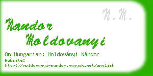 nandor moldovanyi business card